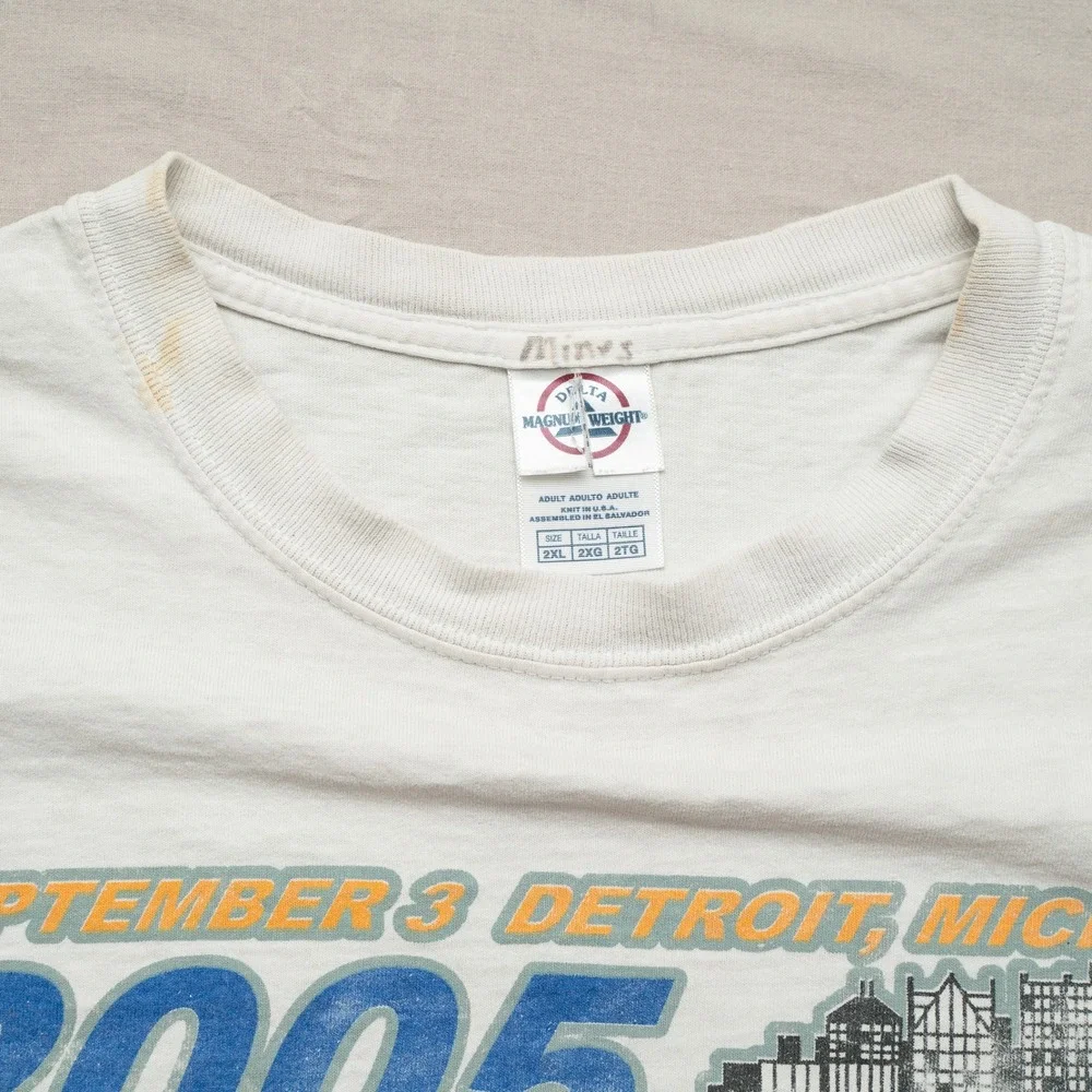 Vintage Y2k 2005 Detroit Football Hampton Pirates Jackson St Tigers T Shirt 2Xl